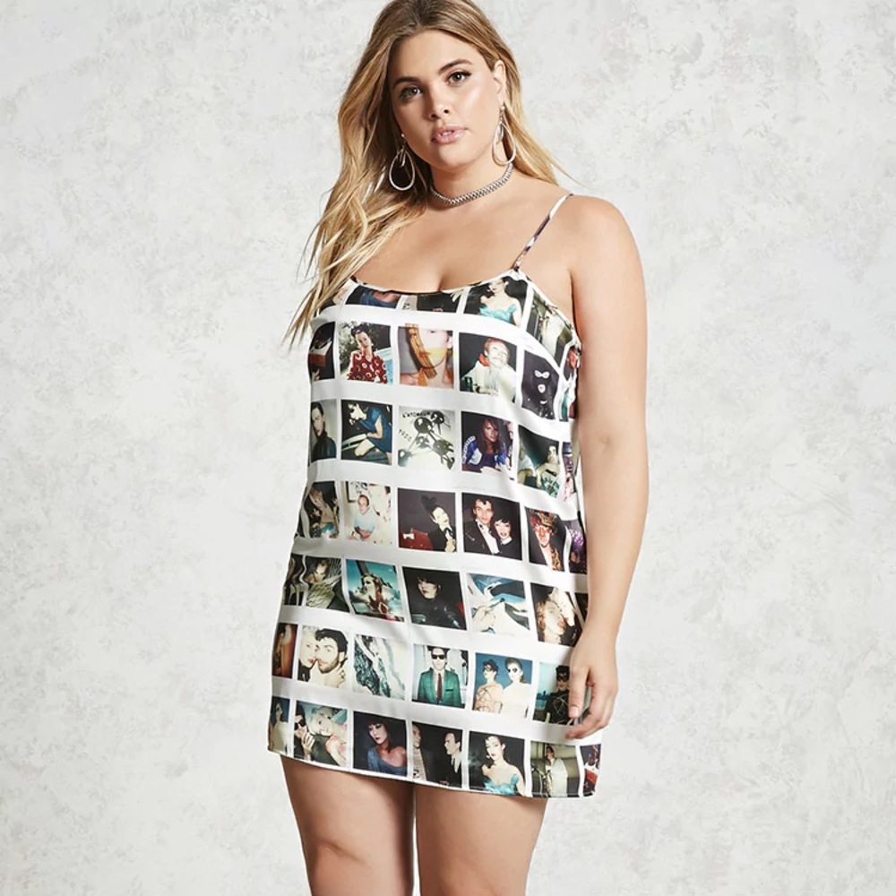 Forever 21 Plus Maripol Polaroid Dress